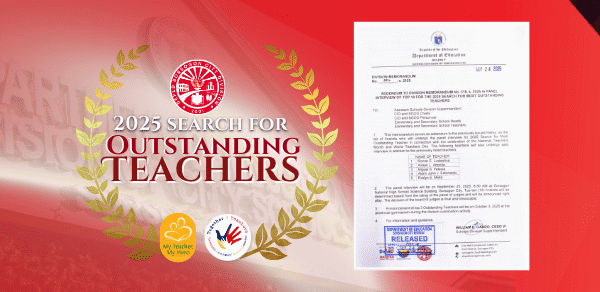 Addendum to Division Memorandum No. 318, s. 2025 re Panel Interview of Top 10 for the 2025 Search for Most Outstanding Teachers [DM 322, 2 s. 2025]